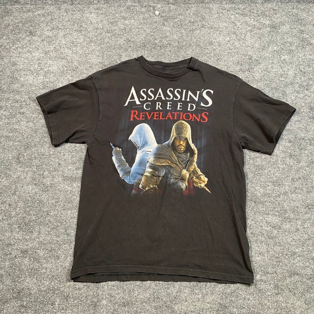 Assassins Creed Revelations 2011 Ubisoft Graphic T-Shirt Mens Large Black L